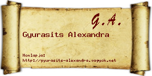 Gyurasits Alexandra névjegykártya